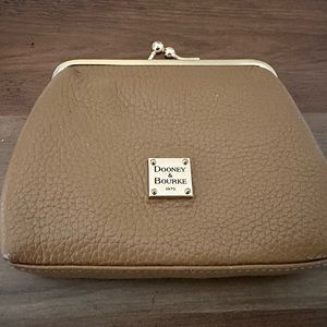 Dooney & Bourke Pebbled Leather Card/Cash Purse - Taupe